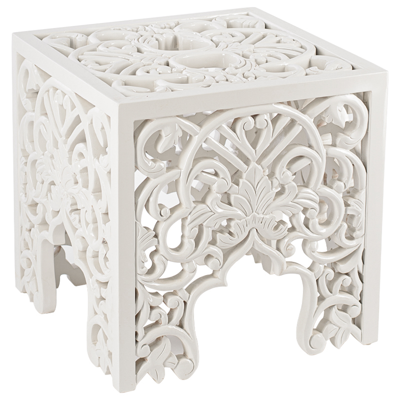 Приставной стол Side Table White lace Белый Приставной стол Side Table White lace Белый в Твери | Loft Concept