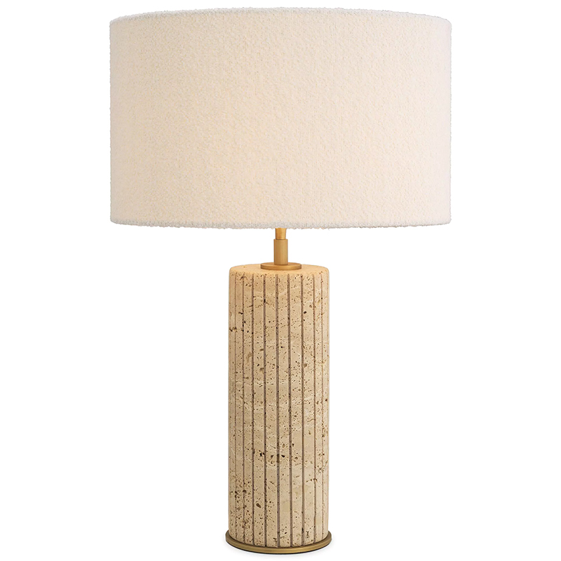 Настольная лампа Eichholtz Table Lamp Giova Round Белый Латунь Бежево-серый Настольная лампа Eichholtz Table Lamp Giova Round Белый Латунь Бежево-серый в Твери | Loft Concept