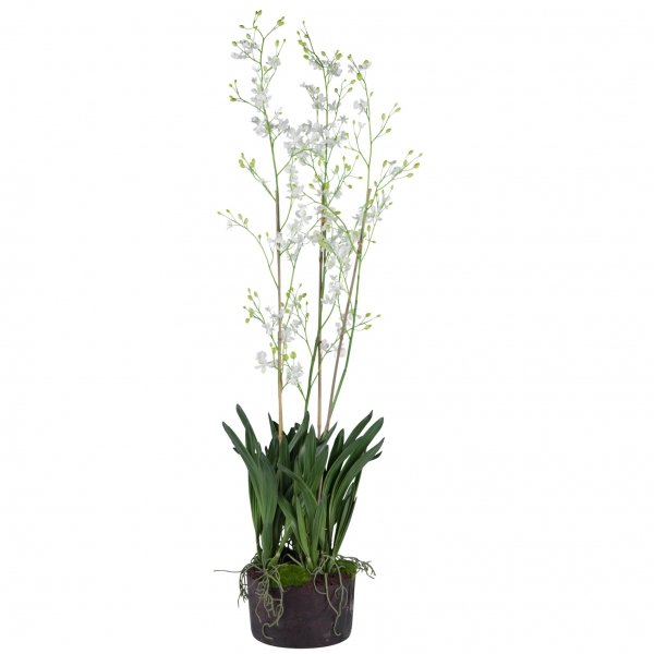 Декоративный искусственный цветок Tropical Flower Черный Зеленый Белый Декоративный искусственный цветок Tropical Flower Черный Зеленый Белый в Твери | Loft Concept