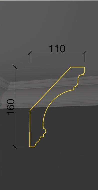 Гладкий карниз KT-70 в Твери