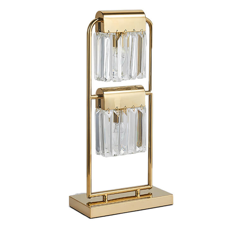 Настольная лампа Crystal Pendants gold 2 Глянцевое золото Прозрачное Стекло Настольная лампа Crystal Pendants gold 2 Глянцевое золото Прозрачное Стекло в Твери | Loft Concept