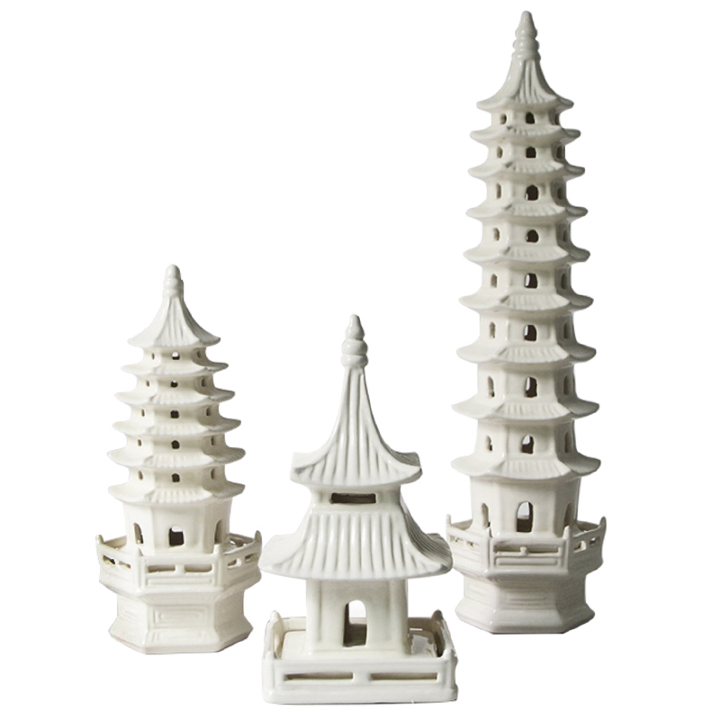 Комплект из 3-х статуэток Japanese Pagoda Комплект из 3-х статуэток Japanese Pagoda в Твери | Loft Concept