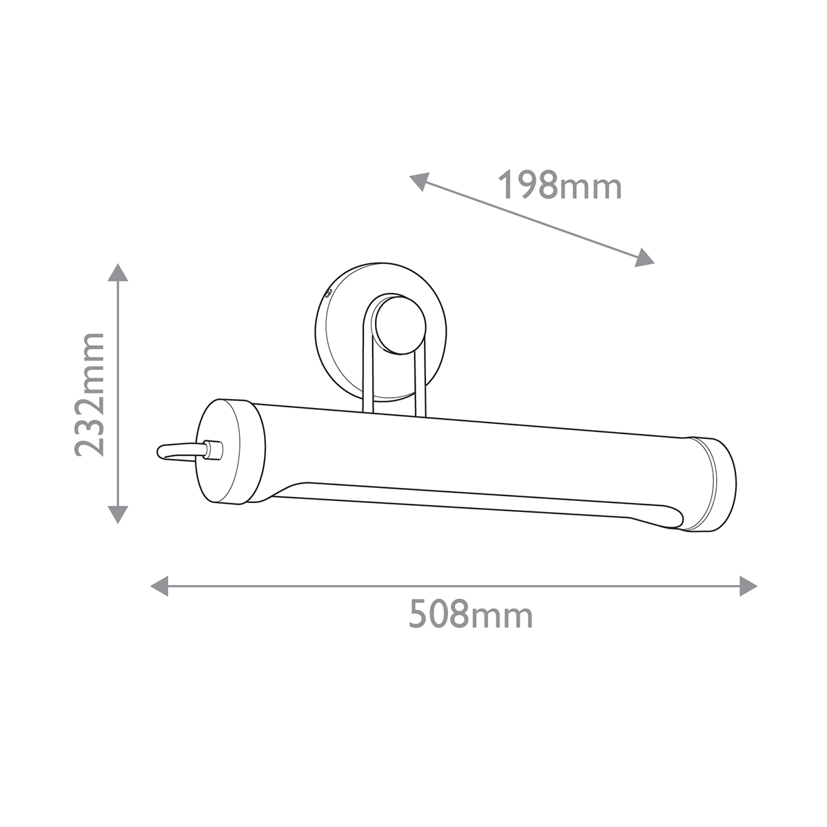 Светильник для картин цвета латунь с длинным цилиндрическим плафоном Alora в Твери