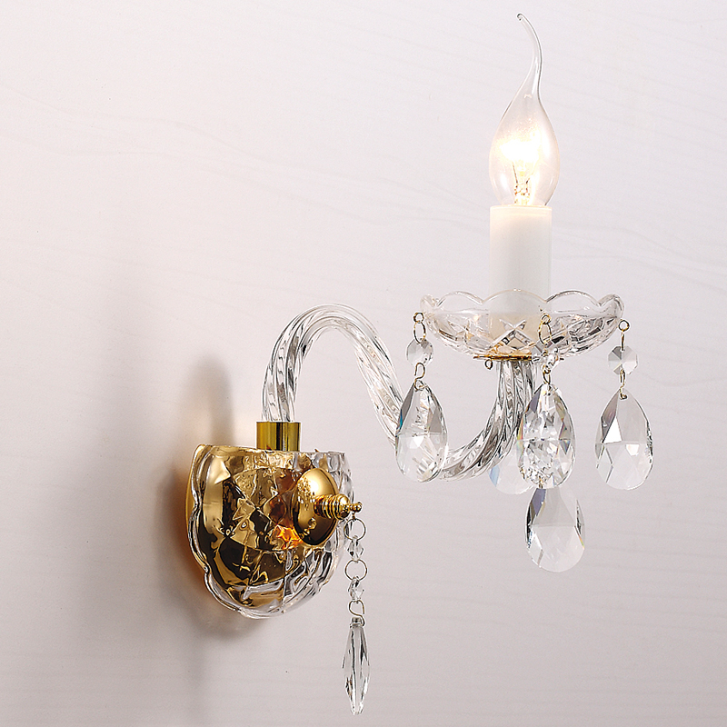 Бра Megane Sconce One Глянцевое золото Прозрачный Бра Megane Sconce One Глянцевое золото Прозрачный в Твери | Loft Concept