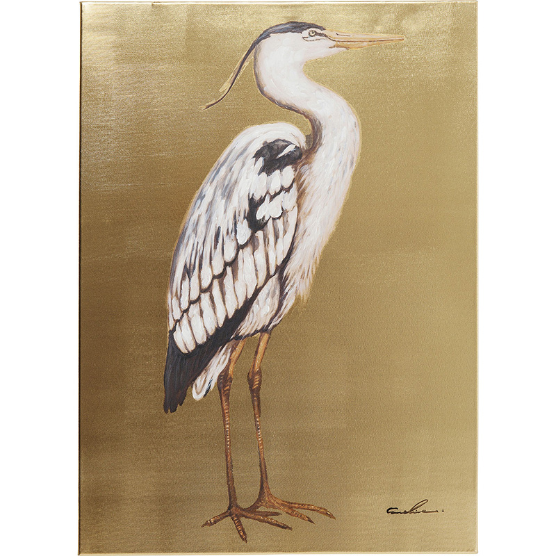 Картина Gold Heron I Золотой Белый Картина Gold Heron I Золотой Белый в Твери | Loft Concept