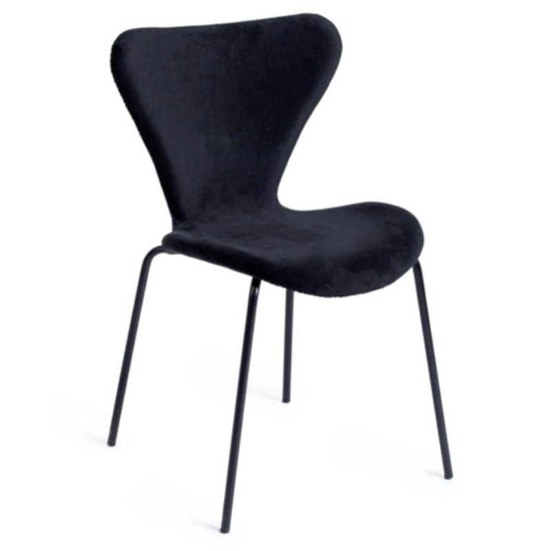 Стул Julissa Black Chair флок Черный Стул Julissa Black Chair флок Черный в Твери | Loft Concept