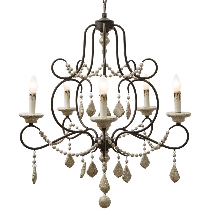 Люстра Wood Myst chandelier Черный Бежевый Люстра Wood Myst chandelier Черный Бежевый в Твери | Loft Concept