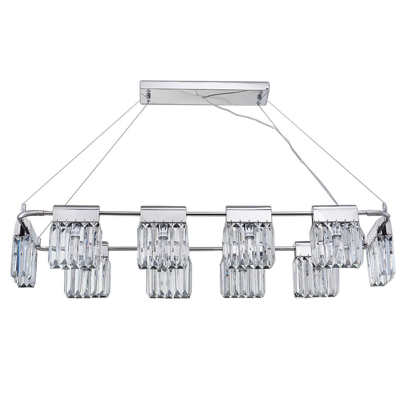 Люстра Crystal Pendants chrome 10 Хром Прозрачное Стекло Люстра Crystal Pendants chrome 10 Хром Прозрачное Стекло в Твери | Loft Concept