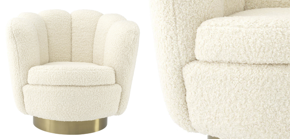 Кресло Eichholtz Swivel Chair Mirage cream Кресло Eichholtz Swivel Chair Mirage cream - Loft-Concept в Твери