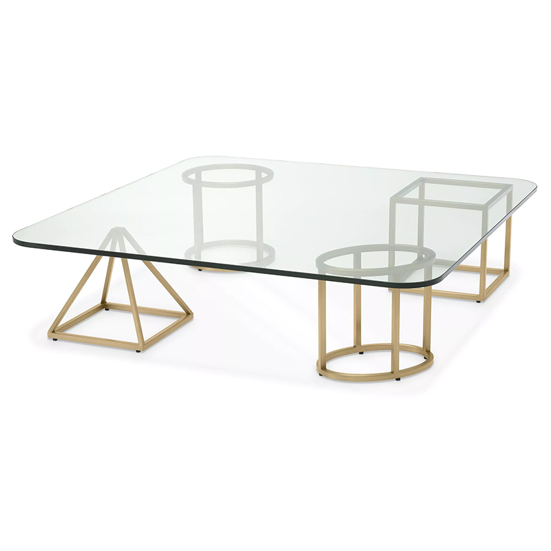 Кофейный стол Eichholtz Coffee Table Speiser Прозрачное Стекло Латунь Кофейный стол Eichholtz Coffee Table Speiser Прозрачное Стекло Латунь в Твери | Loft Concept