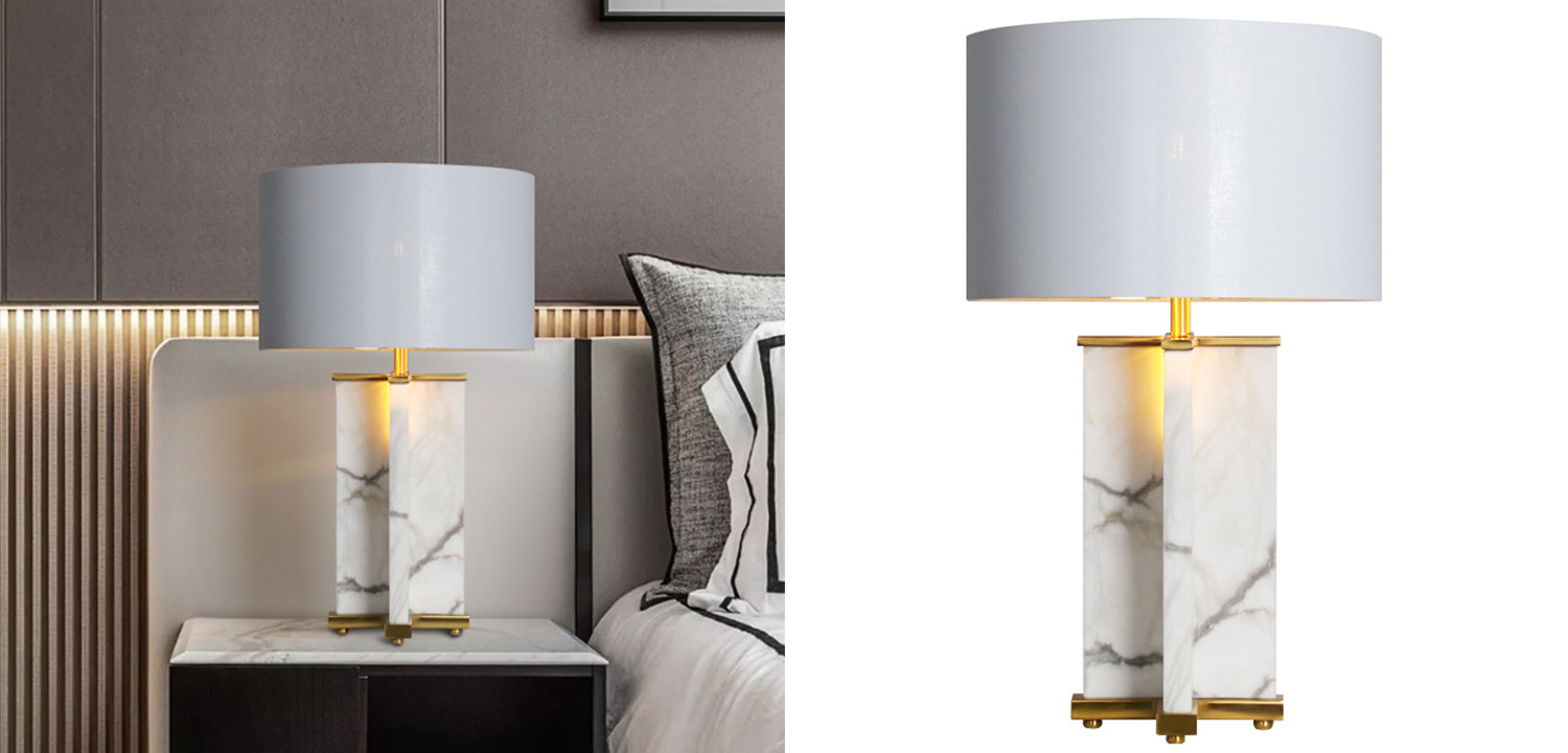 Настольная лампа Cecily Marble Table Lamp - фото