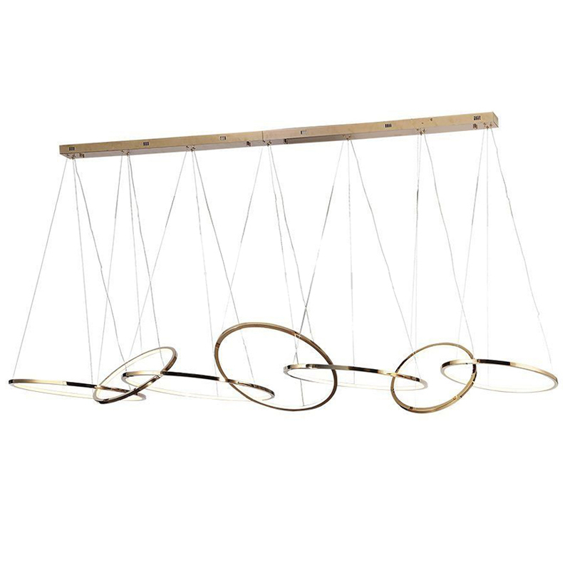 Люстра Ring Connection Horizontal Chandelier Gold Золотой Люстра Ring Connection Horizontal Chandelier Gold Золотой в Твери | Loft Concept