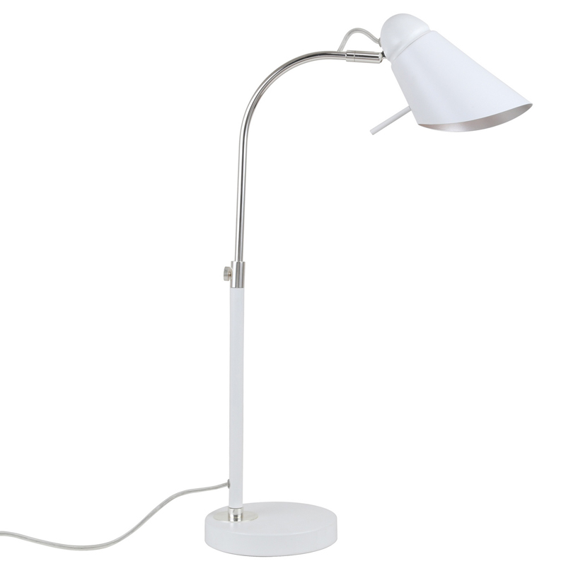 Настольная лампа Silvi Table Lamp Серебряный Белый Настольная лампа Silvi Table Lamp Серебряный Белый в Твери | Loft Concept
