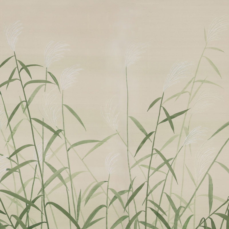 Обои ручная роспись Wild Grasses Special Colourway on Bleached Silver slub silk Обои ручная роспись Wild Grasses Special Colourway on Bleached Silver slub silk в Твери | Loft Concept