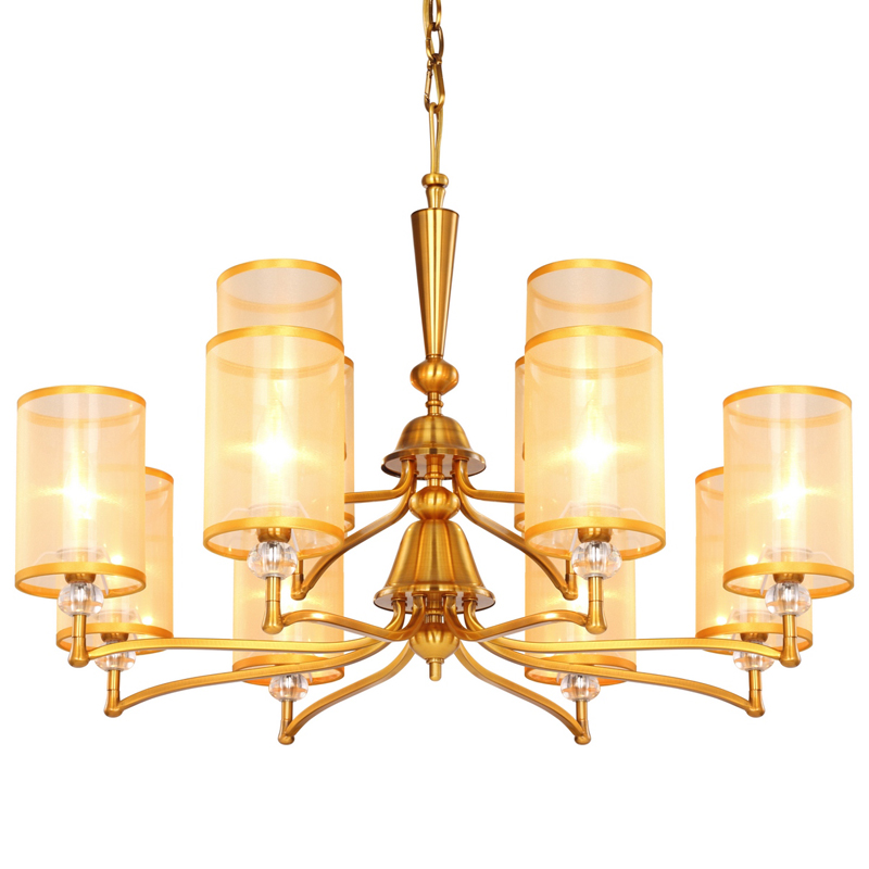 Люстра Boniface Chandelier Double Латунь Золотой Шампань Прозрачный Люстра Boniface Chandelier Double Латунь Золотой Шампань Прозрачный в Твери | Loft Concept