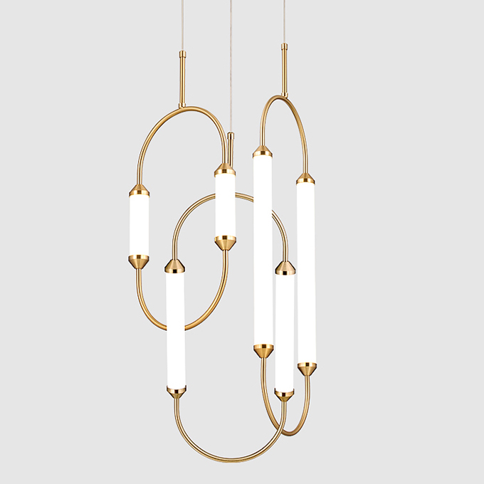 Люстра Giopato & Coombes CIRQUE chandelier Weave Medium Латунь Прозрачный в Твери | Loft Concept 