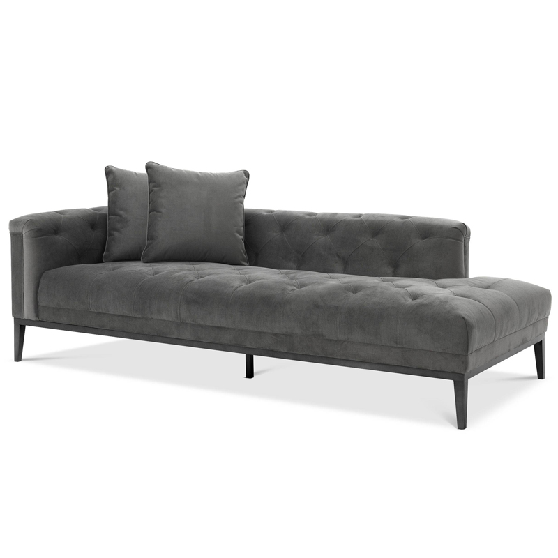 Кушетка Eichholtz Lounge Sofa Cesare Left grey Серый Темная бронза Кушетка Eichholtz Lounge Sofa Cesare Left grey Серый Темная бронза в Твери | Loft Concept