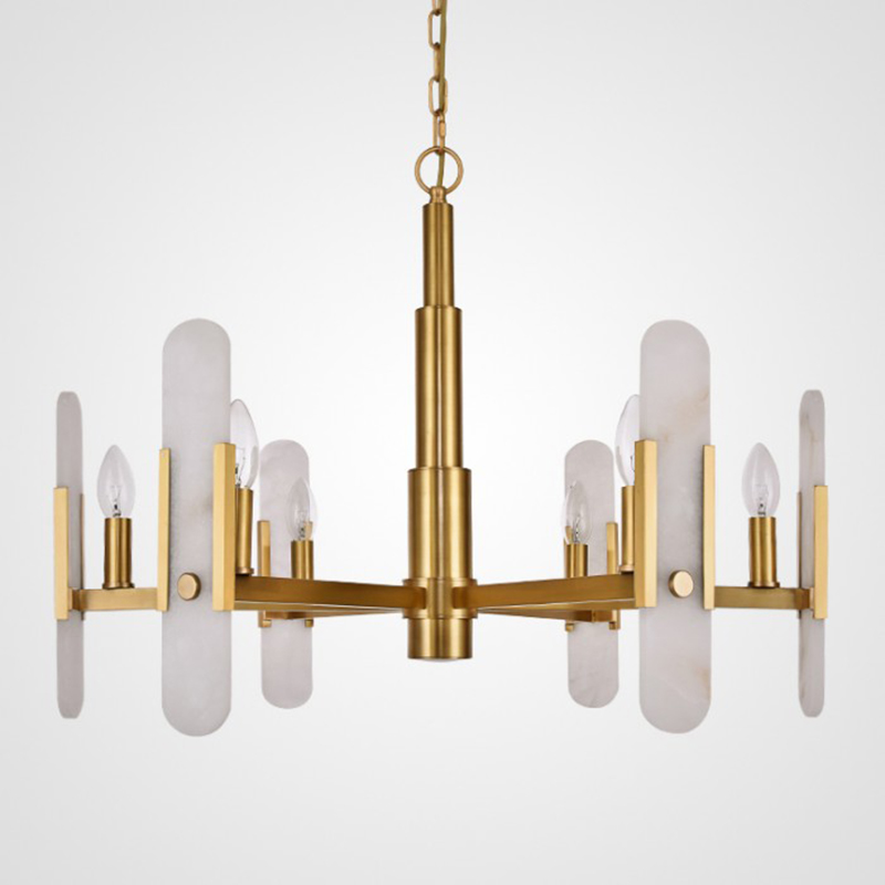 Люстра Kazaoir Chandelier Латунь Белый Люстра Kazaoir Chandelier Латунь Белый в Твери | Loft Concept
