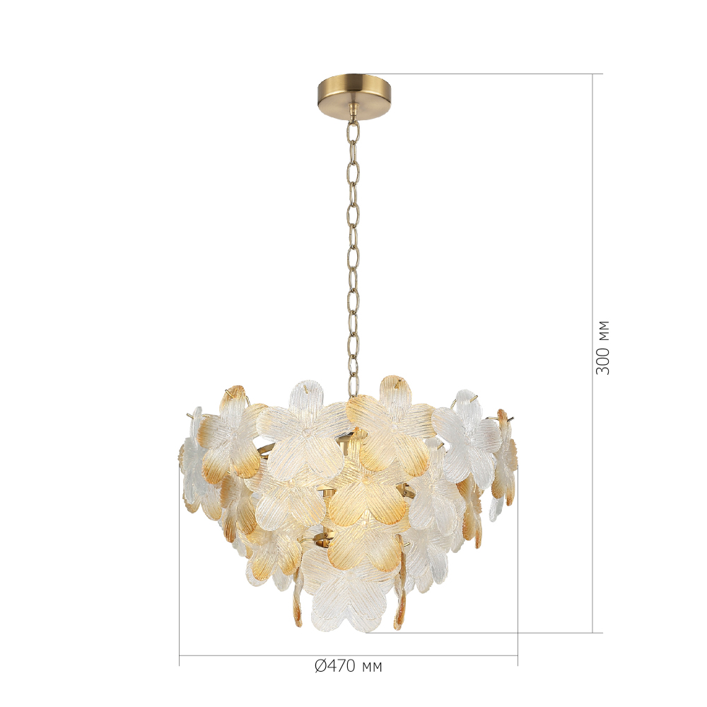 Люстра конусообразная с цветочными мотивами Light Floral Glow в Твери