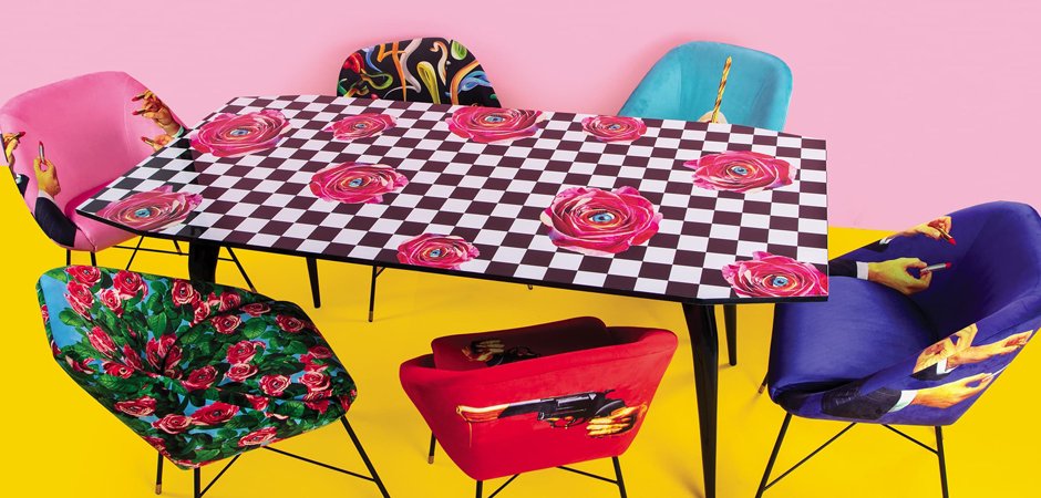 Обеденный стол Seletti Table Roses on check Обеденный стол Seletti Table Roses on check - Loft-Concept в Твери