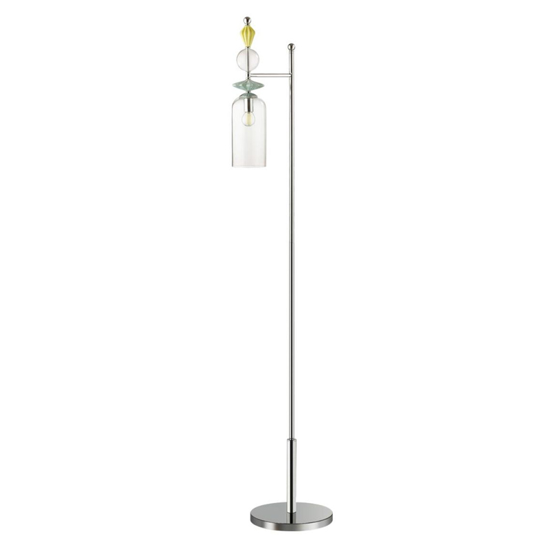Торшер Iris Glass Floor lamp Candy chrome Прозрачный (Transparent) Розовый пастельный Зеленый Хром Торшер Iris Glass Floor lamp Candy chrome Прозрачный (Transparent) Розовый пастельный Зеленый Хром в Твери | Loft Concept