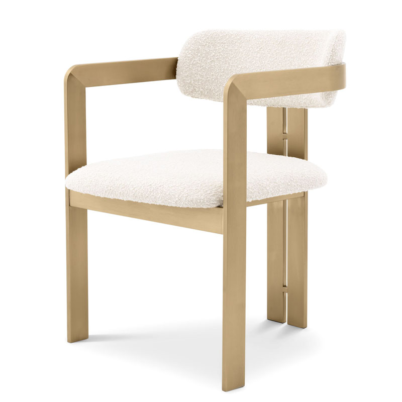 Стул Eichholtz DINING CHAIR DONATO Кремовый Золотой Стул Eichholtz DINING CHAIR DONATO Кремовый Золотой в Твери | Loft Concept