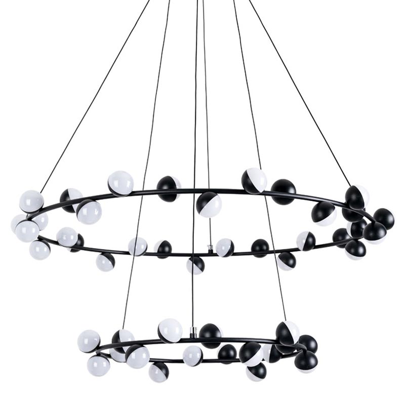 Люстра Vilelme Chandelier black double Черный Люстра Vilelme Chandelier black double Черный в Твери | Loft Concept
