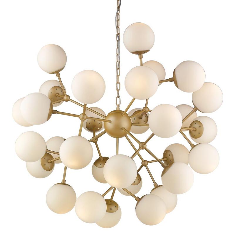 Люстра Berries Chandelier white matt 90 Золотой Белое матовое стекло Люстра Berries Chandelier white matt 90 Золотой Белое матовое стекло в Твери | Loft Concept