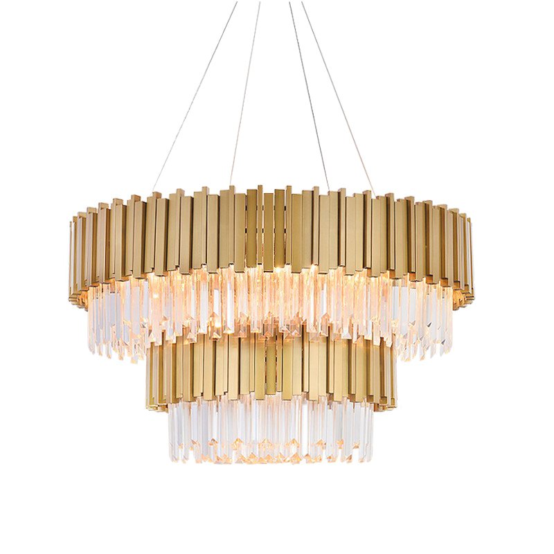 Люстра Empire Double Suspension Латунь Белый Люстра Empire Double Suspension Латунь Белый в Твери | Loft Concept