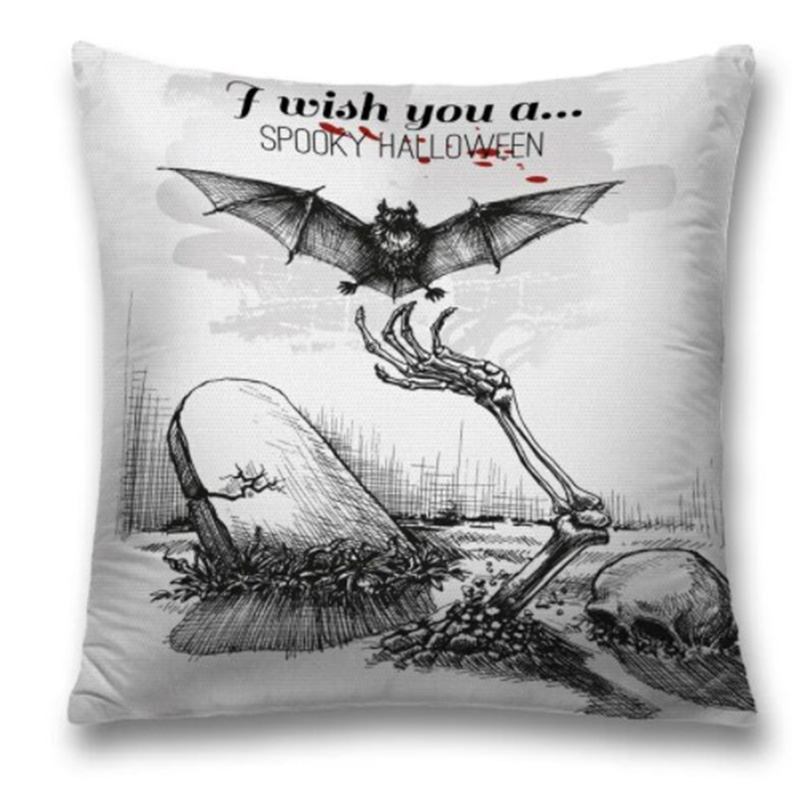 Подушка Spooky Halloween Черный Белый Подушка Spooky Halloween Черный Белый в Твери | Loft Concept