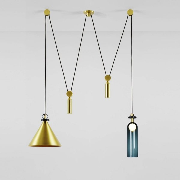 Подвесной светильник Shape up Double Pendant Brass Латунь Подвесной светильник Shape up Double Pendant Brass Латунь в Твери | Loft Concept