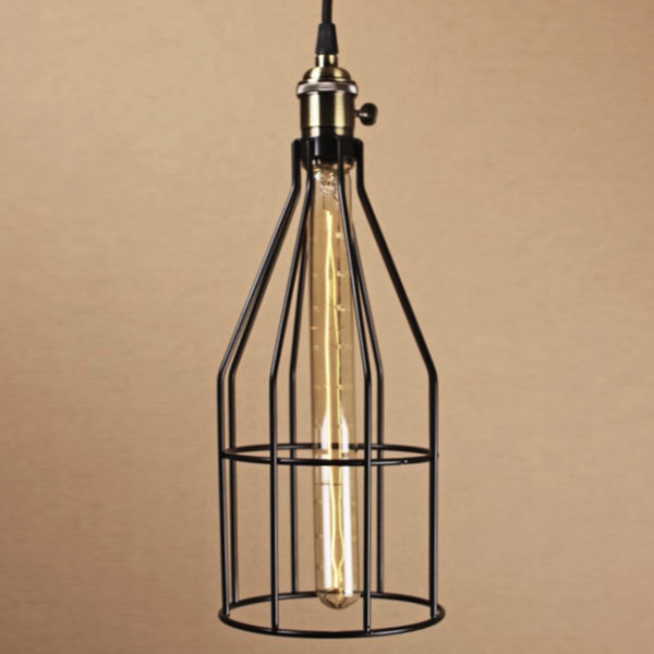 Подвесной светильник Wire Cage Pendant Twix Black Черный Подвесной светильник Wire Cage Pendant Twix Black Черный в Твери | Loft Concept