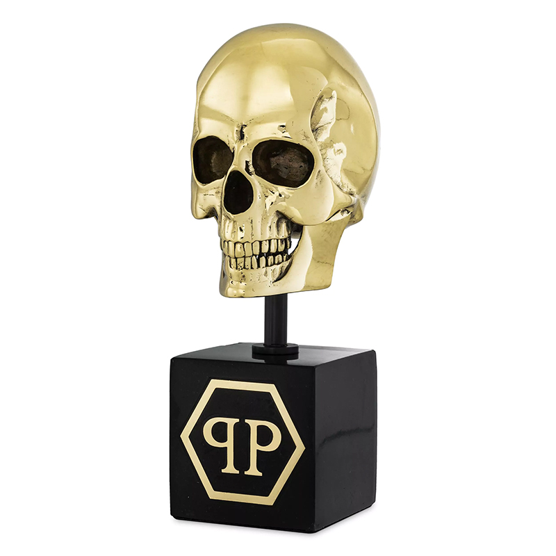Статуэтка Philipp Plein Gold Skull S Золотой Черный Статуэтка Philipp Plein Gold Skull S Золотой Черный в Твери | Loft Concept