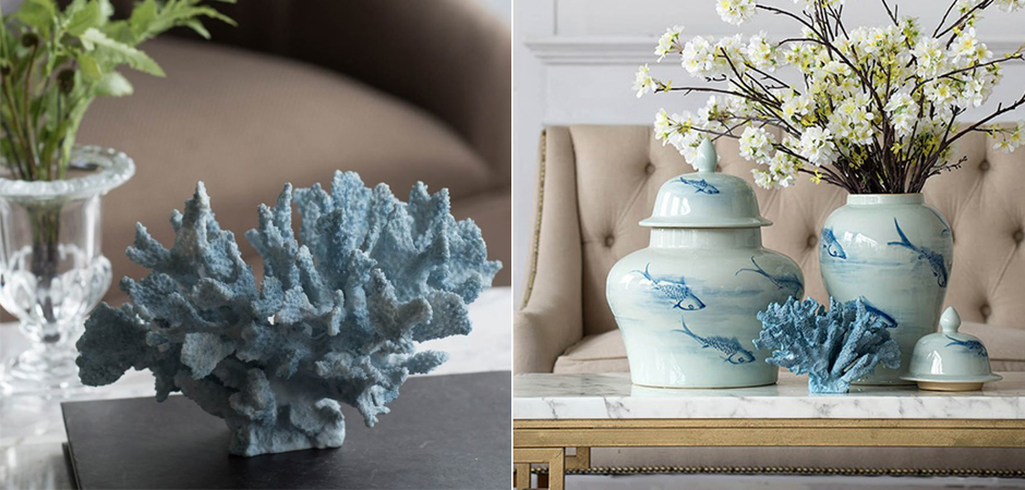 Статуэтка Coral Decor светло-голубой коралл Статуэтка Coral Decor светло-голубой коралл - Loft-Concept в Твери