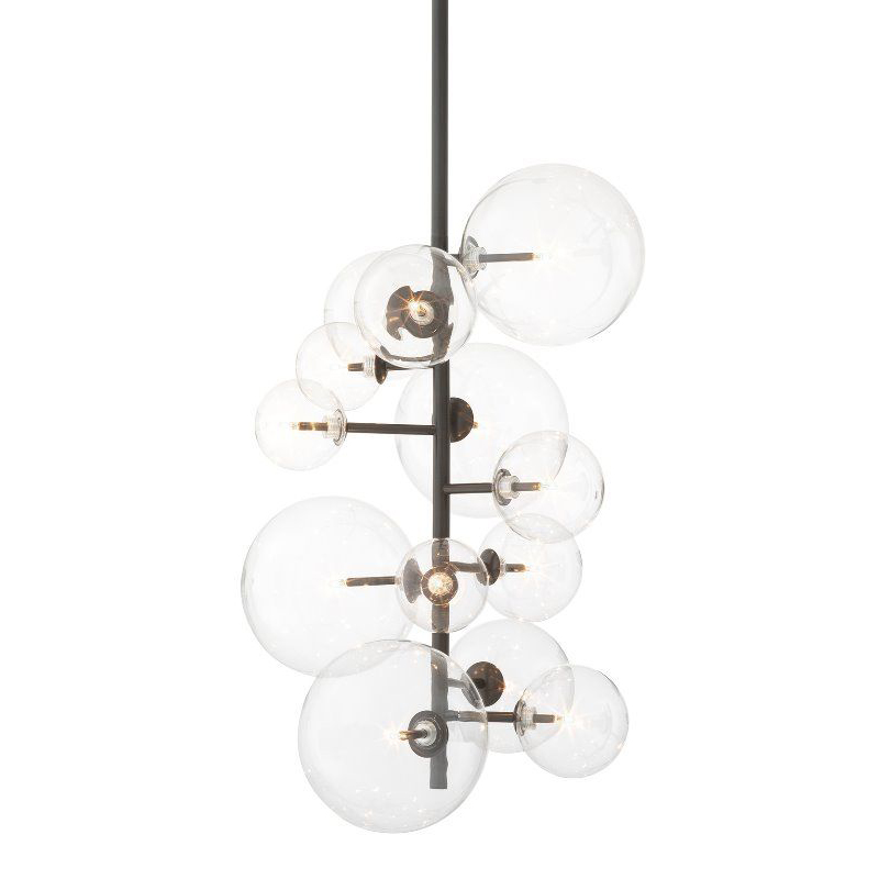 Люстра Eichholtz Chandelier Ezra Bronze Темная бронза Прозрачный Люстра Eichholtz Chandelier Ezra Bronze Темная бронза Прозрачный в Твери | Loft Concept