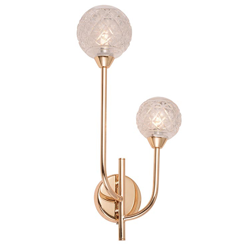 Бра Aella Glass Balls Sconce Прозрачный Золотой Бра Aella Glass Balls Sconce Прозрачный Золотой в Твери | Loft Concept