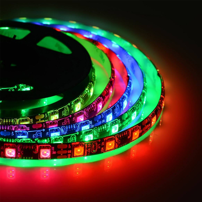 Комплект цифровой светодиодной ленты 14,4W/m 60Led/m 5050SMD разноцветный 2M Белый Комплект цифровой светодиодной ленты 14,4W/m 60Led/m 5050SMD разноцветный 2M Белый в Твери | Loft Concept