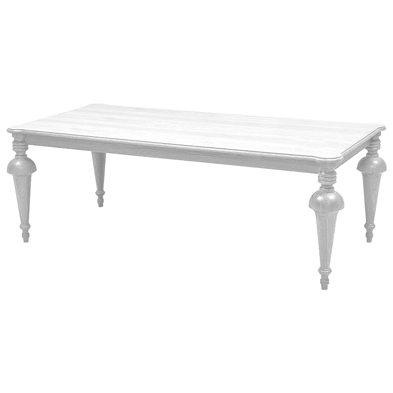 Обеденный деревянный стол Kelise White Dinner Table Белый Белый Обеденный деревянный стол Kelise White Dinner Table Белый Белый в Твери | Loft Concept