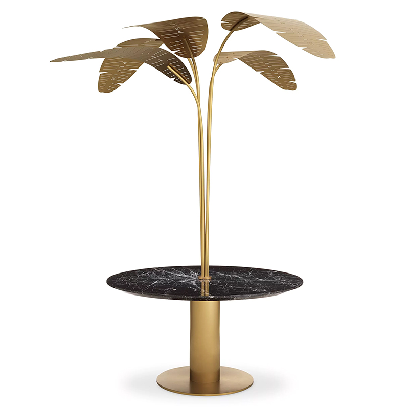 Круглый обеденный стол Philipp Plein Dining Table Palm Springs Золотой Черный Мрамор Nero Круглый обеденный стол Philipp Plein Dining Table Palm Springs Золотой Черный Мрамор Nero в Твери | Loft Concept