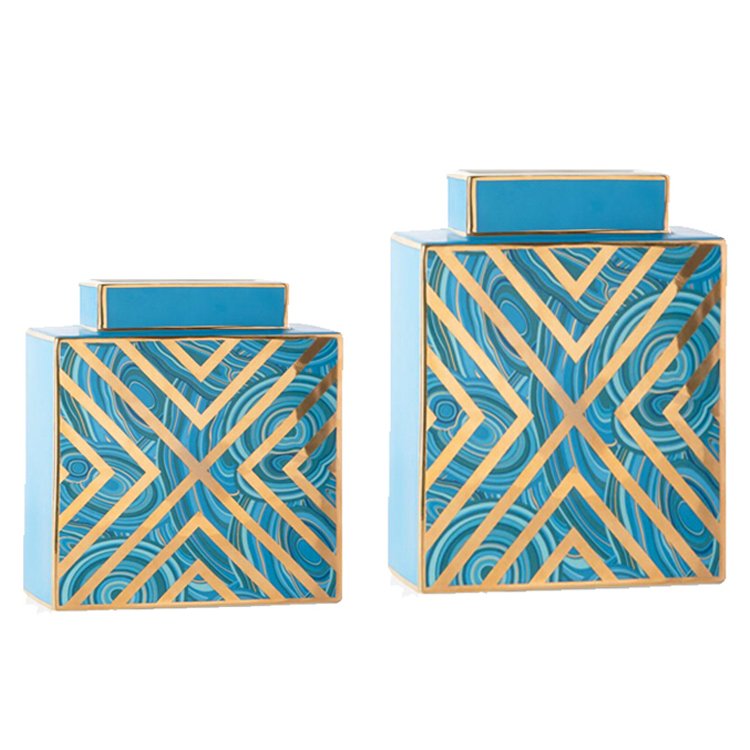 Jonathan Adler MALACHITE X VASE Бирюзовый Jonathan Adler MALACHITE X VASE Бирюзовый в Твери | Loft Concept