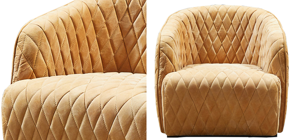 Кресло Rhombuses Upholstery Armchair Milk Caramel Кресло Rhombuses Upholstery Armchair Milk Caramel - Loft-Concept в Твери