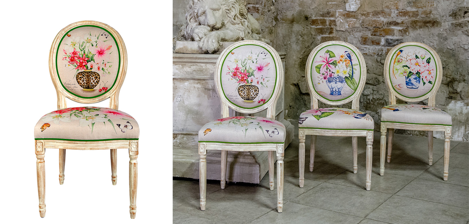 Стул Lilies and Hibiscus Stool Стул Lilies and Hibiscus Stool - Loft-Concept в Твери
