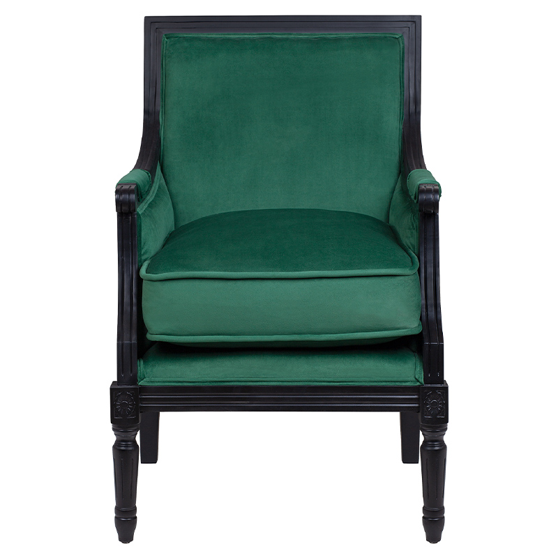 Кресло Harry Armchair black and green velour Зеленый Черный Кресло Harry Armchair black and green velour Зеленый Черный в Твери | Loft Concept