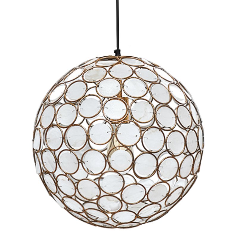 Seashell Ball pendant lamp Белый Позолоченная ржавчина Seashell Ball pendant lamp Белый Позолоченная ржавчина в Твери | Loft Concept