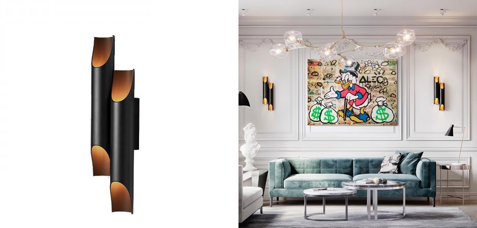 Бра Galliano Double by DELIGHTFULL Black Бра Galliano Double by DELIGHTFULL Black - Loft-Concept в Твери