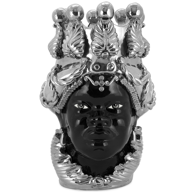 Ваза VASE MORO LADY BIG DREAMS silver Черный Серебряный в Твери | Loft Concept 