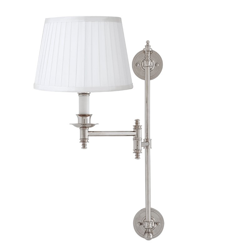 Бра Wall Lamp Indigo Nickel Никель Белый Бра Wall Lamp Indigo Nickel Никель Белый в Твери | Loft Concept