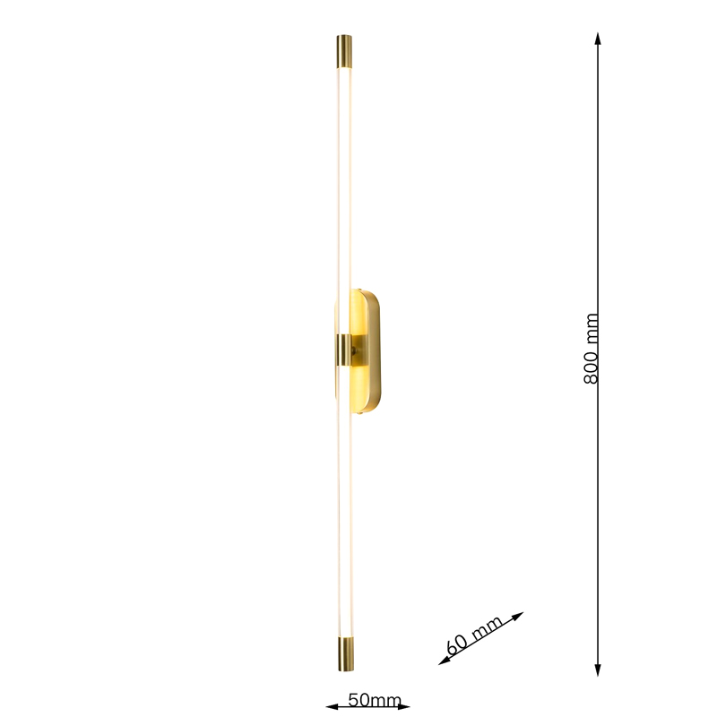 Бра Trumpet tube Double Золотое 80 см Бра Trumpet tube Double Золотое 80 см в Твери