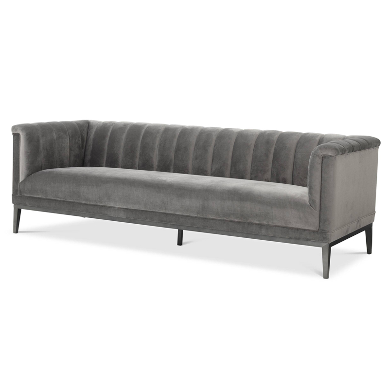 Диван Eichholtz Sofa Raffles grey Серый Темная бронза Диван Eichholtz Sofa Raffles grey Серый Темная бронза в Твери | Loft Concept