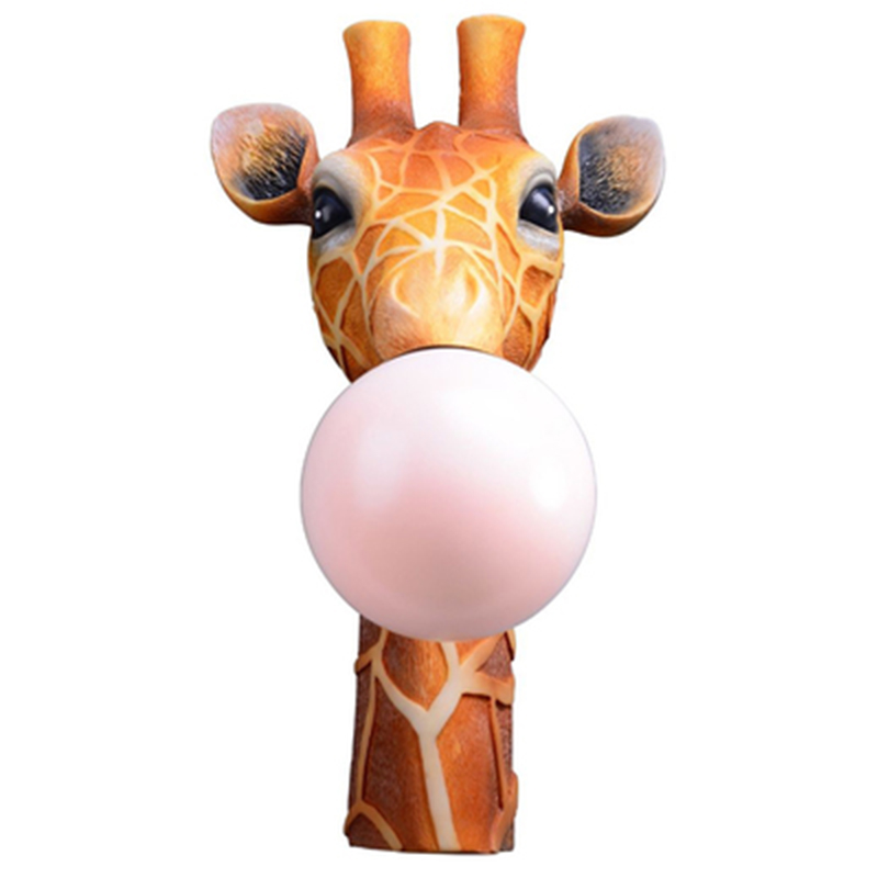 Бра для детской Жираф Bubble Gum Giraffe Wall Lamp Карамель Коричневый Розовый пастельный Бра для детской Жираф Bubble Gum Giraffe Wall Lamp Карамель Коричневый Розовый пастельный в Твери | Loft Concept